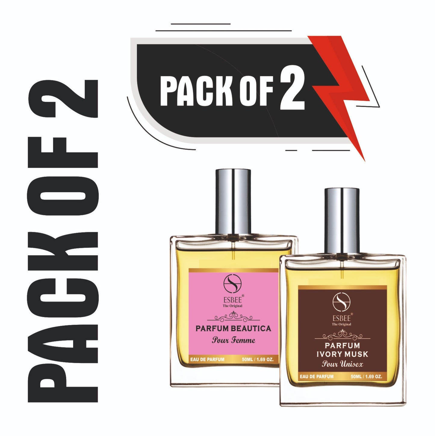 Esbee Ivory Musk & Beautica Perfume for Unisex I Stay 10 Hours I Musky Fragrance Eau de Parfum - 50 ml  (For Men & Women)