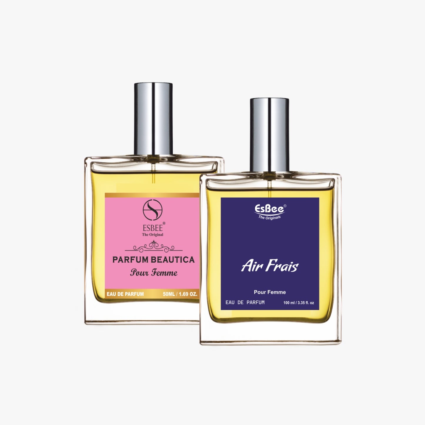 Esbee Air Frais & Beautica I Luxury Perfume For Womens | 10 Hours Long Lasting Eau De Perfume 100ml & 50ML I Pack of 2