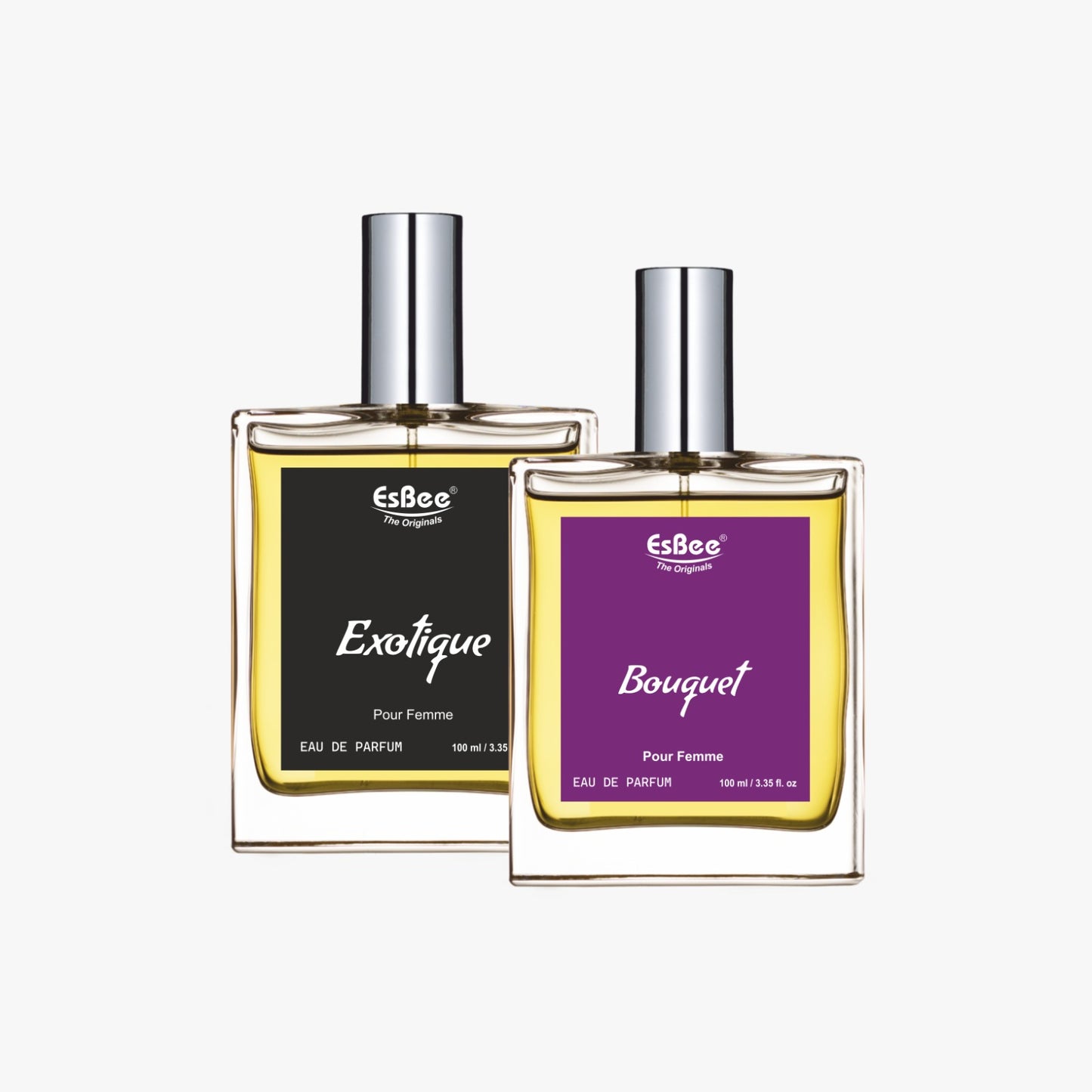 Esbee Exotique & Bouquet I Luxury Perfume For Women's | 10 Hours Long Lasting Eau De Perfume 100ml Each I Pack of 2