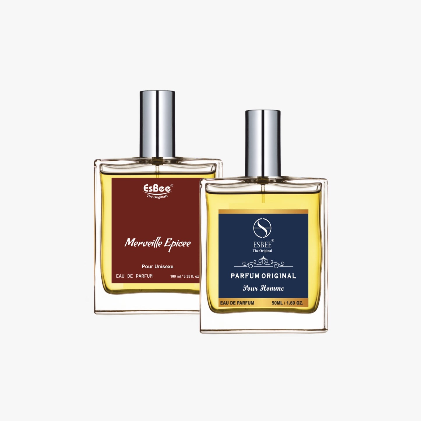 Esbee Parfum Original & Merveille Epicee Perfume Set | Luxury Fragrance for Men & Women | 100ML & 50ML | Pack of 2 Parfum