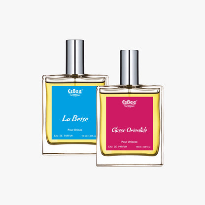 Esbee La Brise & Class Orientele Perfume Set | Unisex Luxury Fragrance | 100ML Each | Elegant & Long Lasting Scents with Citrus, Floral & Woody Notes | Premium Eau de Parfum I Pack of 2