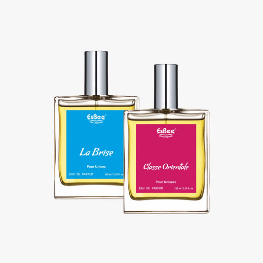 Esbee La Brise & Class Orientele Perfume Set | Unisex Luxury Fragrance | 100ML Each | Elegant & Long Lasting Scents with Citrus, Floral & Woody Notes | Premium Eau de Parfum I Pack of 2