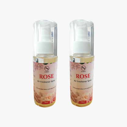 Esbee Rose Air Freshener Spray – 2 x 100ML | Long-Lasting & Refreshing Floral Fragrance | Odor Eliminator & Room Freshener (Pack of 2) (100ML, Rose)