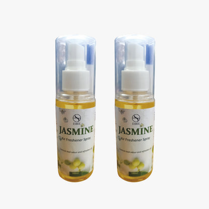 Esbee Jasmine Air Freshener Spray – 2 x 100ML | Long-Lasting & Refreshing Floral Fragrance | Odor Eliminator & Room Freshener (Pack of 2) (100ML, Jasmine)