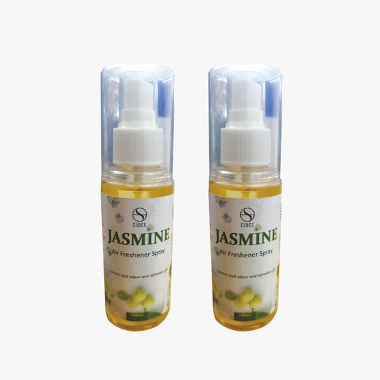 Esbee Jasmine Air Freshener Spray – 2 x 100ML | Long-Lasting & Refreshing Floral Fragrance | Odor Eliminator & Room Freshener (Pack of 2) (100ML, Jasmine)