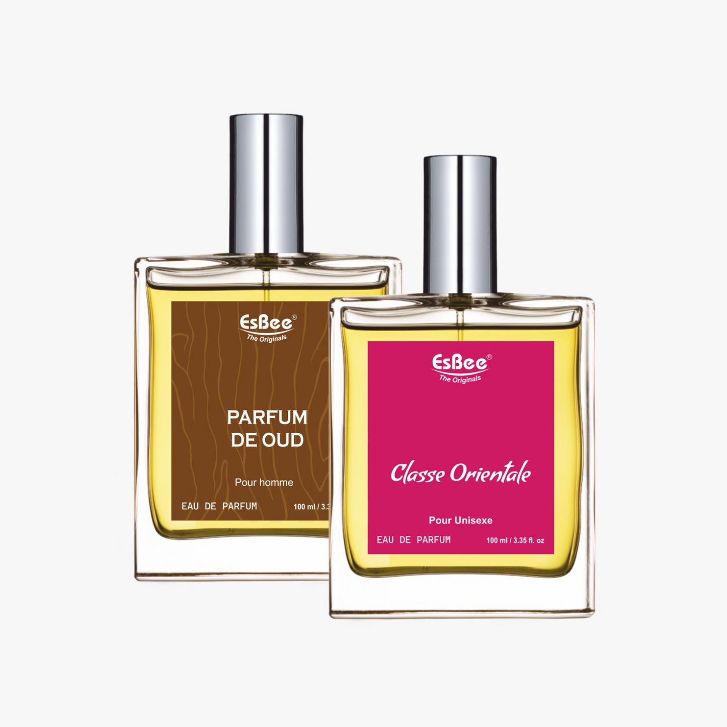 Esbee Parfum De Oud & Classe Orientele Perfume Set | Luxury Fragrance for Men & Women | 100ML Each | Long-Lasting Oud, Citrus & Spicy Woody Notes | Up to 10-Hour Wear I Pack of 2