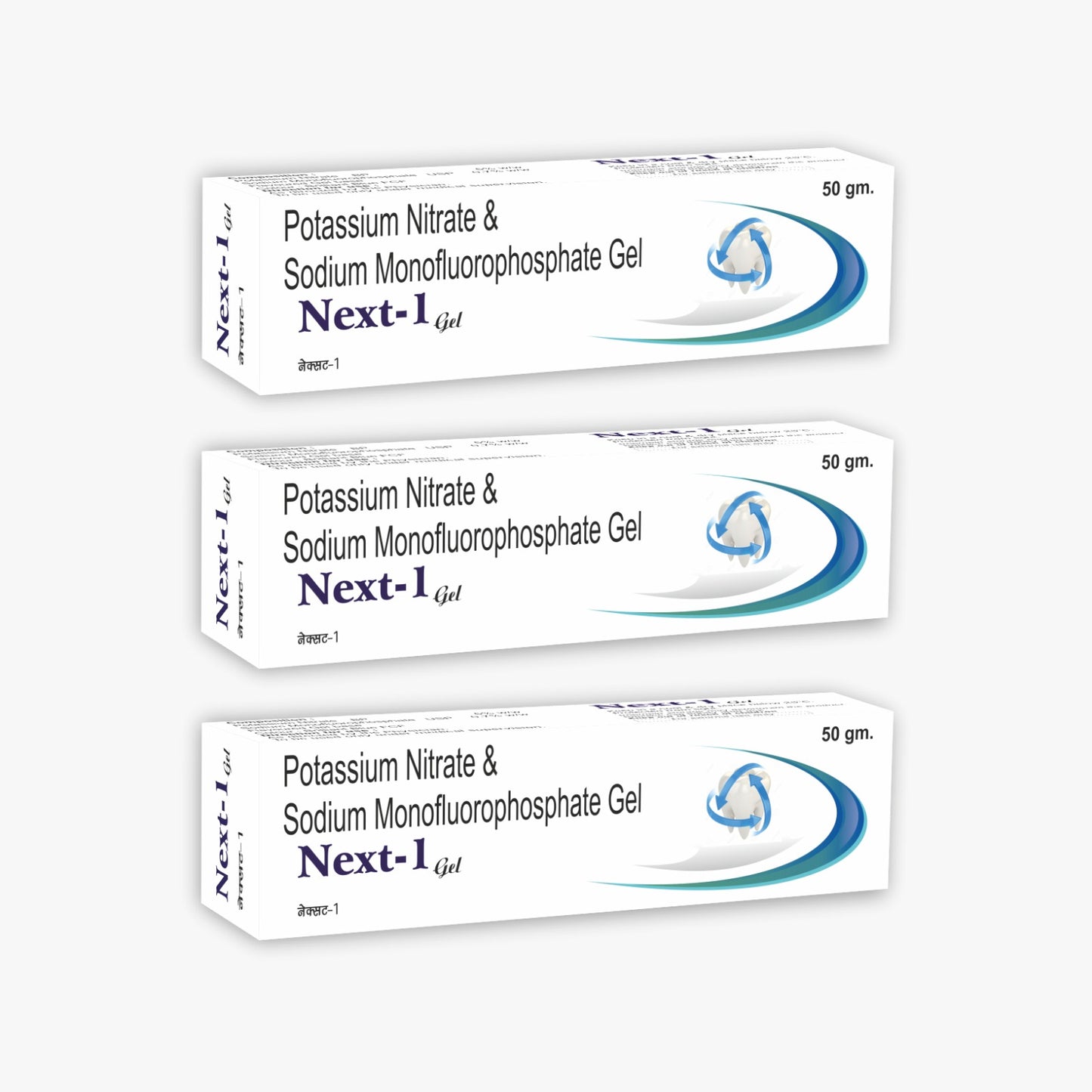 Sidhbali Next-1 Gel Potassium Nitrate & Sodium Monofluorophosphate Gel Fights Tooth Decay Toothpaste (50 g, Pack of 2) (Pack of 3)