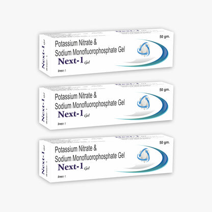 Sidhbali Next-1 Gel Potassium Nitrate & Sodium Monofluorophosphate Gel Fights Tooth Decay Toothpaste (50 g, Pack of 2) (Pack of 3)