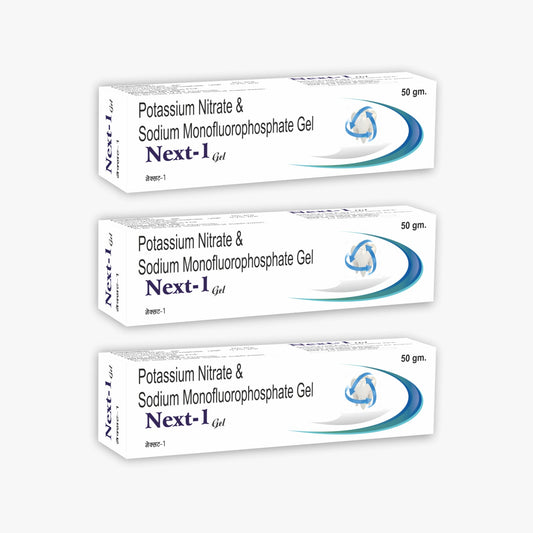 Sidhbali Next-1 Gel Potassium Nitrate & Sodium Monofluorophosphate Gel Fights Tooth Decay Toothpaste (50 g, Pack of 2) (Pack of 3)