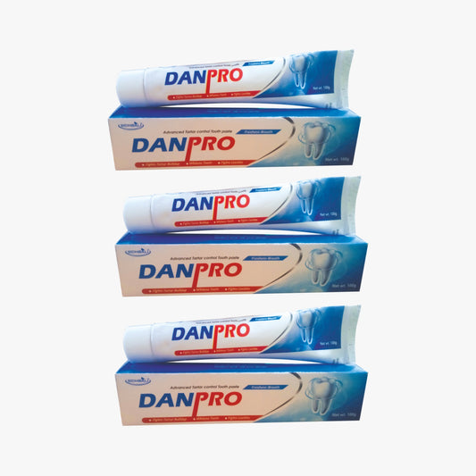 Danrpo Toothpaste – Advanced Oral Care for Adults & Children (2+ Years) | Whitens Teeth | Fights Cavities & Tartar | 3X Impact Formula (Pack of 3)