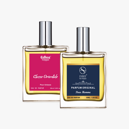 Esbee Parfum Original & Classe Orientele Perfume Set | Luxury Fragrance for Men & Women | 100ML & 50ML I Pack of 2
