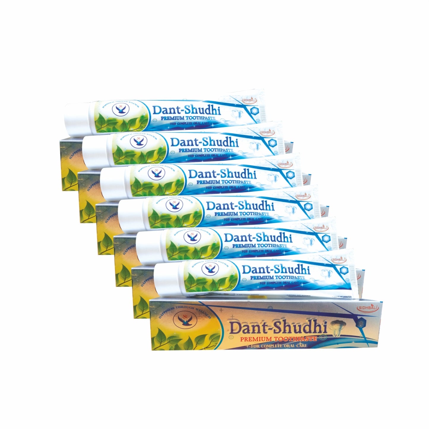 Sidhbali Dant Shuddhi Complete Oral Care Anti-Fungal Formula 100% Natural Ingredient Toothpaste (600 g, Pack of 6)