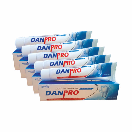 Danrpo Toothpaste – Advanced Oral Care for Adults & Children (2+ Years) | Whitens Teeth | Fights Cavities & Tartar | 3X Impact Formula (Pack of 5)