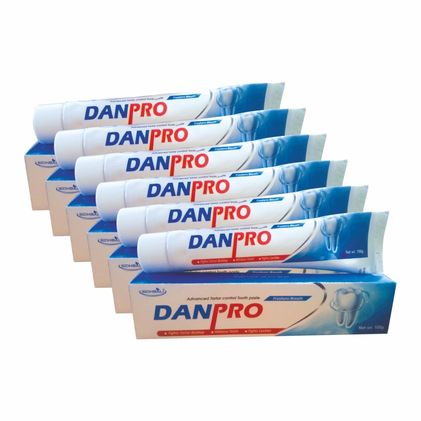Danrpo Toothpaste – Advanced Oral Care for Adults & Children (2+ Years) | Whitens Teeth | Fights Cavities & Tartar | 3X Impact Formula (Pack of 6)