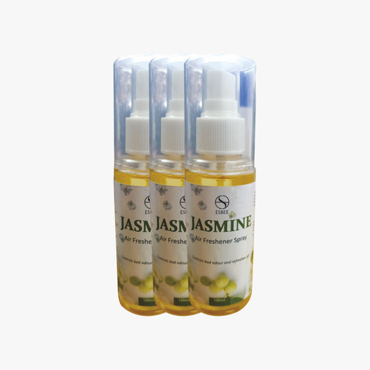Esbee Jasmine Air Freshener Spray – 3 x 100ML | Long-Lasting & Refreshing Floral Fragrance | Odor Eliminator & Room Freshener (Pack of 3) (100ML, Jasmine)