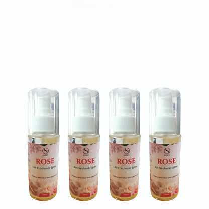 Esbee Rose Air Freshener Spray – 4 x 100ML | Long-Lasting & Refreshing Floral Fragrance | Odor Eliminator & Room Freshener (Pack of 4) (100ML, Rose)