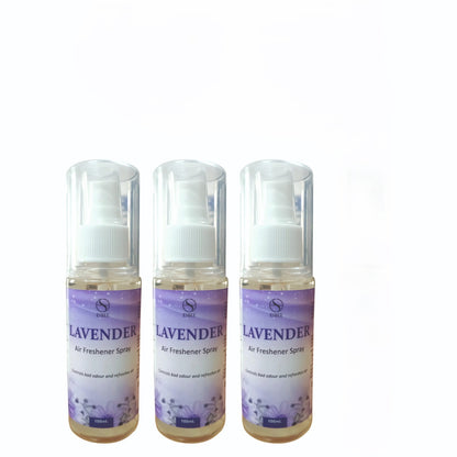 Esbee Lavender Air Freshener Spray – 3 x 100ML | Long-Lasting & Refreshing Floral Fragrance | Odor Eliminator & Room Freshener (Pack of 3) (100ML, Lavender)