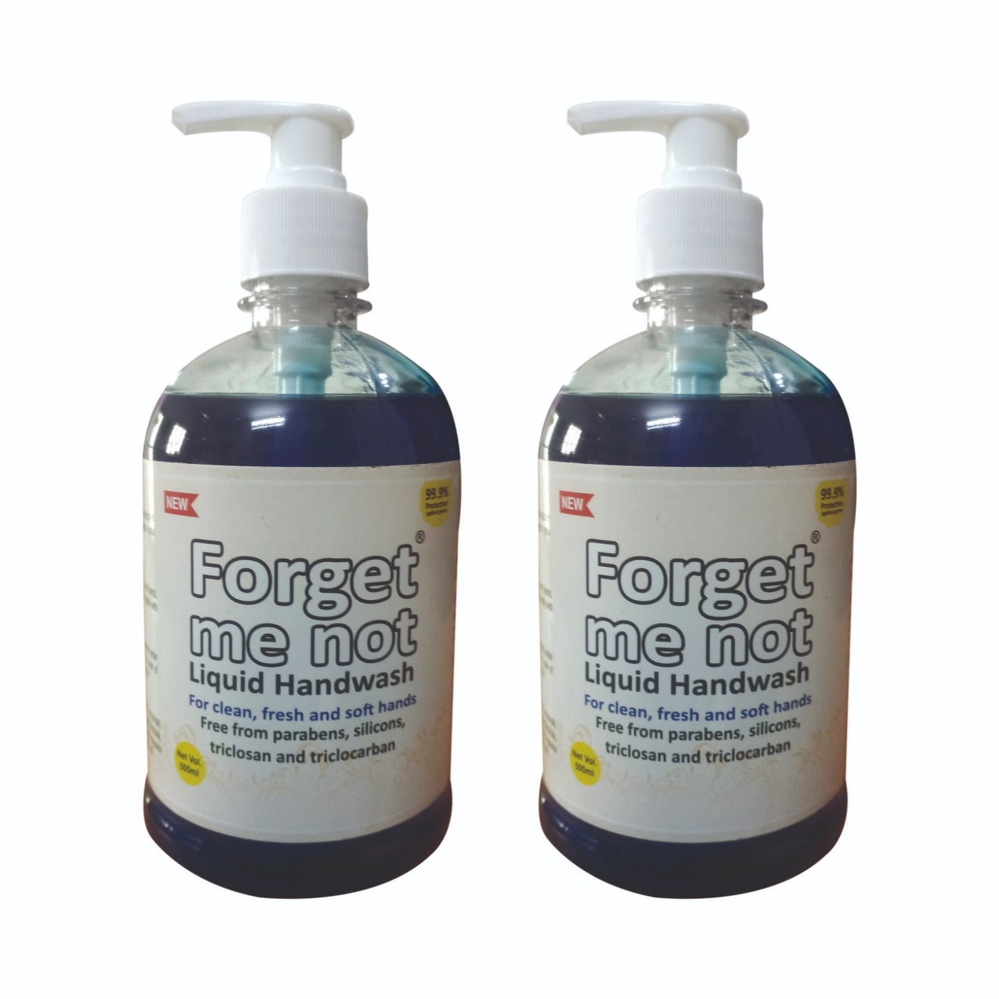 Forget Me Not Liquid Musk Magic Handwash | No Synthetic Colors, Triclosan, Triclocarban, Paraben & Sulphate | 500ML Each (Pack of 2) | Gentle & Refreshing Clean