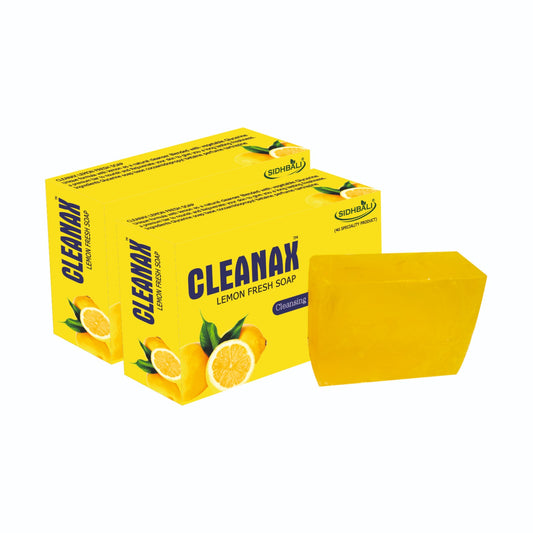 Sidhbali Cleanax Lemon Soap I 2 X 200 Gram I oil Control & Nourishing Skin I Suitable For All Skin Type I Pack of 2