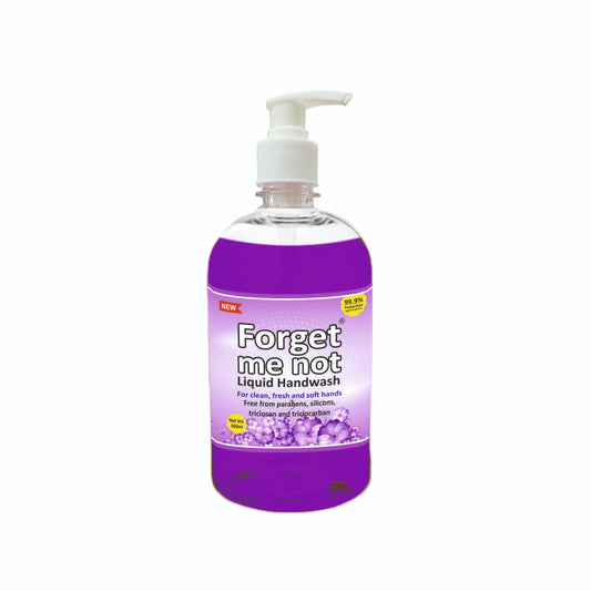 Forget Me Not Liquid Handwash | Lavender & Aloe Vera with Neem Extract | No Synthetic Colors, Triclosan, Triclocarban, Paraben & Sulphate | 500ML Each (Pack of 1) | Gentle & Refreshing