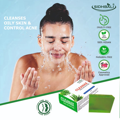 Sidhbali Cleanax Neem Aloe Vera I 4 X 400 Gram I oil Control & Nourishing Skin I Suitable For All Skin Type I Pack of 4