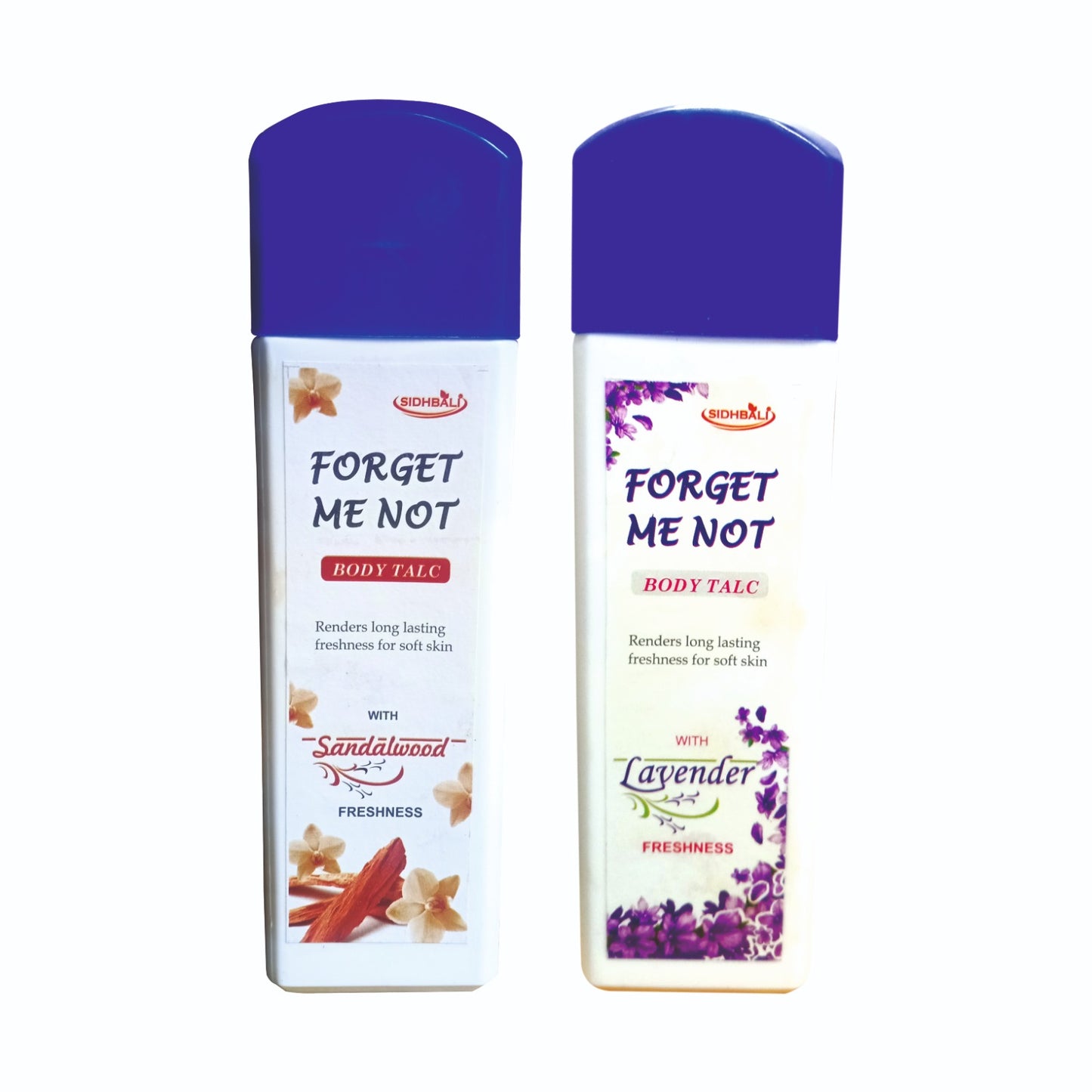 Forget Me Not Lavender & Sandalwood Body Talc | Long-Lasting Freshness & Odor Control | Soft & Comfortable Skin | Paraben-Free, Cruelty-Free & 100% Vegan | 100g I Pack of 2