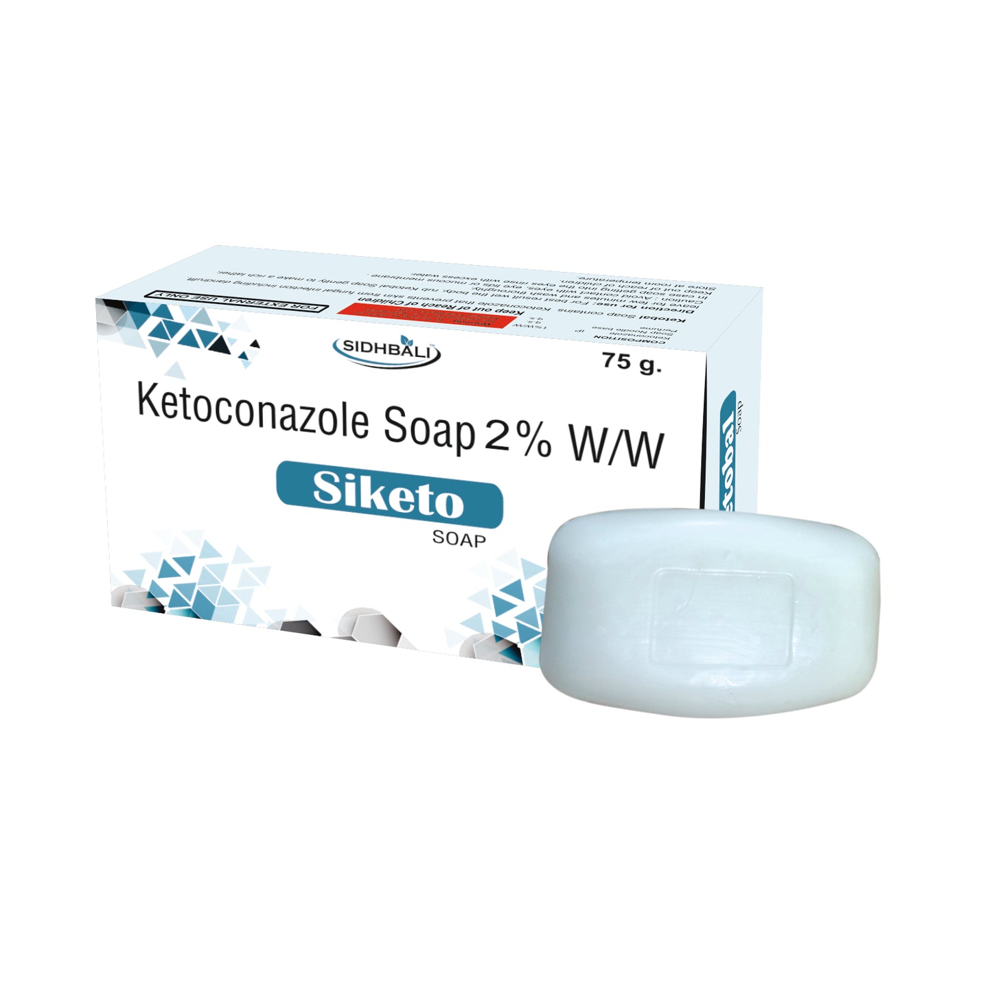 Siketo Ketoconazole Soap 1% w/w | Antifungal Medicated Soap for Skin & Scalp | Helps Prevent Fungal Infections & Dandruff | 75g I Pack of 2